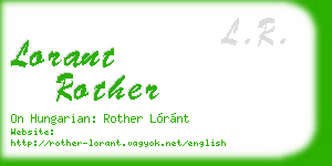 lorant rother business card